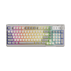 前行者 蓝牙双模 无线键盘  奶油灰 RGB