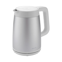 双立人（ZWILLING）烧水壶双层防烫电热水壶不锈钢触控操作家用调温恒温保温电水壶1.7L大容量智能自动断小家电NOW 银色【7档调温】 1.7L