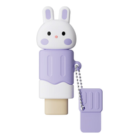 移速(MOVE SPEED) 128GB Type-C卡通手机U盘 香芋兔系列 OTG 双接口u盘 USB3.1 安卓苹果车载电脑优盘