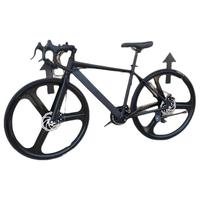 贝玛特双12价内走线700C公路自行车破风铝合金变速代步公路自行车赛车 内走线-酷黑三刀 竞速30速
