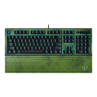 RAZER 雷蛇 黑寡妇蜘蛛V3 HALO光环特别版 104键 有线机械键盘 绿色 雷蛇绿轴 RGB