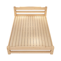 ZUOSHENG/佐盛双人床现代简约原木色实木200*135*85cm