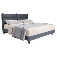 金可儿简约意式现代木科技布软床轻奢主卧婚床双人实木床架 逸林