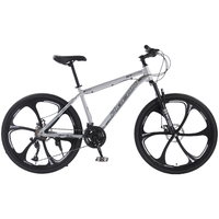 飞鸽（FLYING PIGEON）山地自行车男女变速成人赛车单车山地车中小越野公路通勤车 极速-高碳钢架-辐条轮-浅灰色 27.5英寸 24速