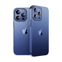 图拉斯 TORRAS【高端款】 适用苹果15promax手机壳iphone15保护套透明磨砂全包气囊防摔超薄高档散热男女款 【蓝色钛】镜头全包+超薄磨砂+不沾指纹 iPhone15Pro