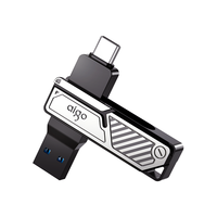 爱国者（aigo）64GB USB3.2 硬核机甲U盘U382 读速250MB/s 双接口手机电脑两用优盘 机甲黑
