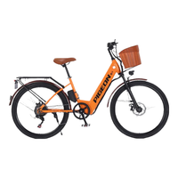 飞鸽（PIGEON）锂电池助力电动自行车成人新国标电动车长续航电瓶车 D1-24寸/粉色/七速/辐条轮 6AH锂电续航20公里