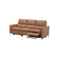乐至宝 LAZBOY 皮沙发大小户型客厅现代电动功能沙发门店同款舒芙蕾637 橙色左右功能三人位【30天发货】