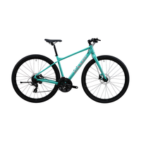 坎普（CAMP）GX100 公路车平把赛车铝合金内走线成人24速砾石瓜车纯油碟自行车 湖水绿 24速 425码