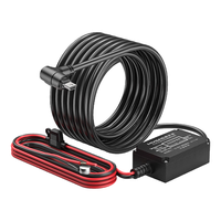 Mixsas行车记录仪降压线 接保险盒取电器电源线12V24V转5V3A停车监控线 【Mini T型旋转弯头】-单线