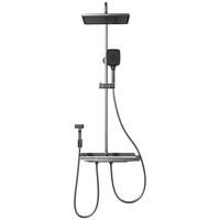 SSWW 浪鲸 淋浴花洒套装 TS2 枪灰数显恒温四功能带喷枪