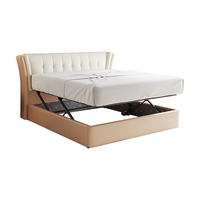 芝华仕（CHEERS）法式奶油风真皮软床主卧室家用轻奢婚床C224 奶油白1.8*2m电动储物送安加拉垫 15天发货