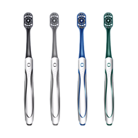 RRQ RQ 中硬毛牙刷360°清洁去烟渍男士耐清洁成人家用牙刷4支家庭装