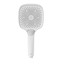 移动端、京东百亿补贴：箭牌 多功能大面板手持莲蓬头增压花洒单头AE58126WP 花雨白