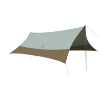 夏户外坚固耐用男女通款涂银六角天幕