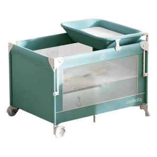 COOL BABY 酷儿宝贝 coolbaby多功能婴儿床可折叠可移动护栏可拼接宝宝床便携式推车床