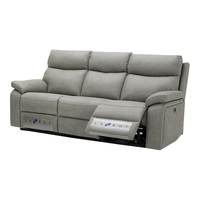 乐至宝 LAZBOY GN.615 布艺功能沙发 简约三人左右功能位灰绿色