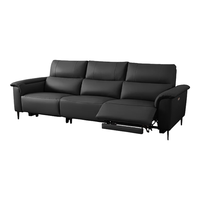 顾家家居 KUKA  90.DK.6196 现代电动功能沙发 三人位左电动 魅影黑