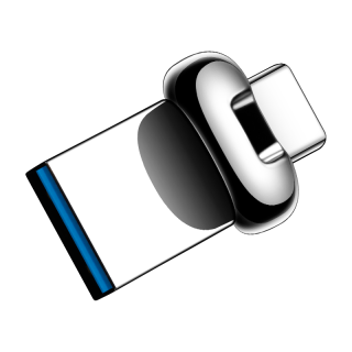 aigo 爱国者 256GB Type-C USB3.2 手机U盘 U358 银色