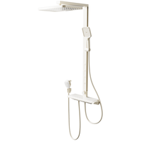 SSWW 浪鲸 淋浴花洒套装 TS2 升级背喷 奶白琴键置物四功能