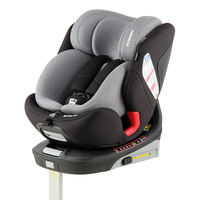 众霸(ZHONGBA)Lyb835 儿童座椅0-12岁汽车用 isize认证 婴儿宝宝仿生记忆舱 【ISIZE+铝合金腿撑】(骑士灰)