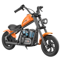 暴风骑士 儿童电动摩托车3-12岁童车玩具两轮电动车平衡车复古小电摩03P橙 升级款-活力橙●蓝牙+烟雾+彩灯