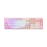 Akko/艾酷 AKKO5108B 布丁狗联名三模RGB机械键盘 粉色