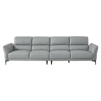  顾家家居 KUKA  90.DK.1202 简约头层黄牛皮沙发 四人位 松烟灰