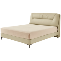 顾家家居 KUKA 奶油风皮床双人床卧室卷装排骨架DS8117B +M0081【暖烟灰】1.5