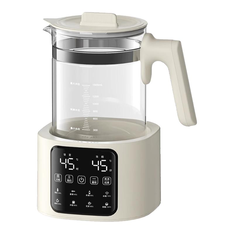 亿可熊 恒温除氯 304奶油白 1.3L 电热水壶