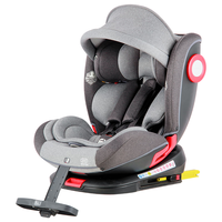 众霸(ZHONGBA)Lyb838 儿童座椅0-12岁汽车用 isize认证 婴儿宝宝可坐可躺 大陆升级 荣耀灰 荣耀灰【isize认证】+170°躺角