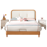 QuanU 全友 家居儿童床男孩软包床现代简约卧室家具青少年单人皮床 灰A皮床单床1.2m 灰