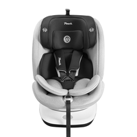 POUCHPouch座椅儿童汽车座椅婴儿宝宝旋转汽座0-12岁坐椅 【太空灰】KS19plus