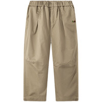 马骑顿（MQD）男童25秋户外工装裤露营登山束脚裤简约亲肤休闲裤 卡其 140