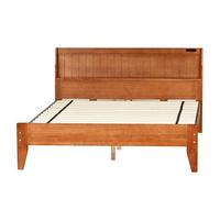 NITORI宜得利家居 家具 卧室家具 双人床 施皮茨CN 中棕色