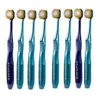 惠百施（EBISU）65孔中毛牙刷清新口气护龈清洁护理牙齿防滑刷柄8支家用家庭装 【深度除垢】65孔中毛8支