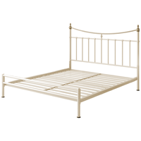 天坛家具铁艺床简约现代双人铁架床加厚法式奶油风静音宿舍 铁床