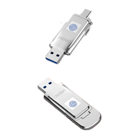 Q固态u盘指纹加密USB3.2/Type-C防泄密iPhone手机电脑双接口两用高速办公优盘 D3指纹固态-256g