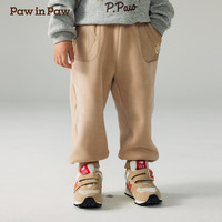 PawinPaw卡通小熊童装秋冬男女宝针织裤休闲长裤舒适 Brown棕色/85 120 cm