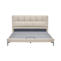 左右皮艺床奶油风大床皮床1.5米卧室大床床垫组合DZB6011