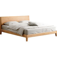 YESWOOD 源氏木语 Seattle/西雅图系列 Y90B01 现代实木床 原木色 135*190cm