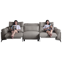 DeRUCCI 慕思 de RUCCI） 皮沙发 艾慕电动沙发客厅家具功能皮艺沙发 米白色电动皮沙发-大规格 3人位