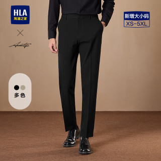 海澜之家 西裤男款轻商务时尚系列修身裤子男秋季 黑色24 L 175/84A 127~142斤