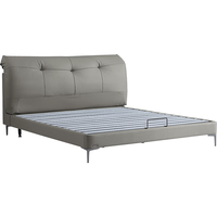  LINSY/林氏家居 高端大气 真皮床  【头层牛皮|冬日雾】普通床 1.5*2.0m 1.5M*2M