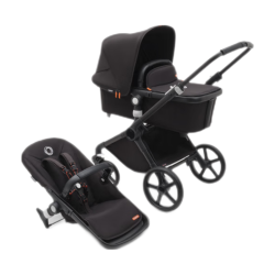 bugaboo FOX CUB 荷兰全功能高景观婴儿推车可坐躺 黑架午夜黑布组