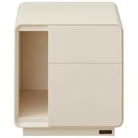 QuanU 全友 家居 简约奶油风床头柜大容量圆润边角卧室收纳柜储物柜子129901