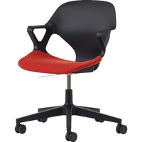 赫曼米勒（HERMAN MILLER）Zeph 座椅 带扶手个性款 人体工学椅电脑椅办公椅久坐不累 夜幕蓝框架烈焰红软垫坐面