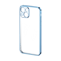 品胜 苹果13手机壳 防摔电镀保护壳iphone13保护套防摔全包镜头电镀边框手机套软壳 远峰蓝