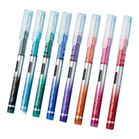deli 得力 S855 拔帽中性笔 8色 0.5mm 8支装