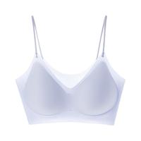 凉感无痕内衣女夏季超薄大胸显小胸聚拢无钢圈隐形吊带美背文胸罩